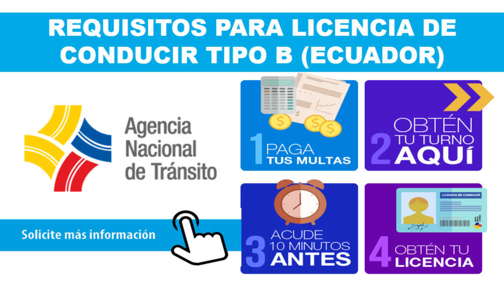 REQUISITOS PARA LICENCIA DE CONDUCIR TIPO B (ECUADOR)