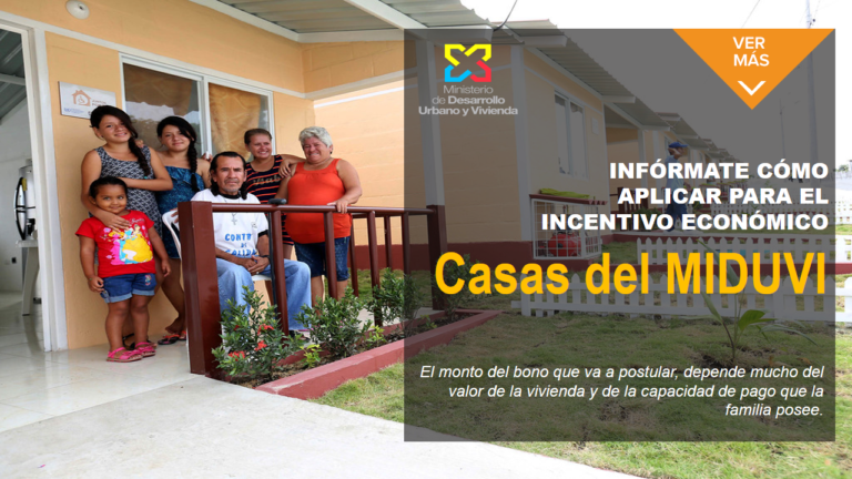 Conozca cómo aplicar para el incentivo económico Casas del MIDUVI