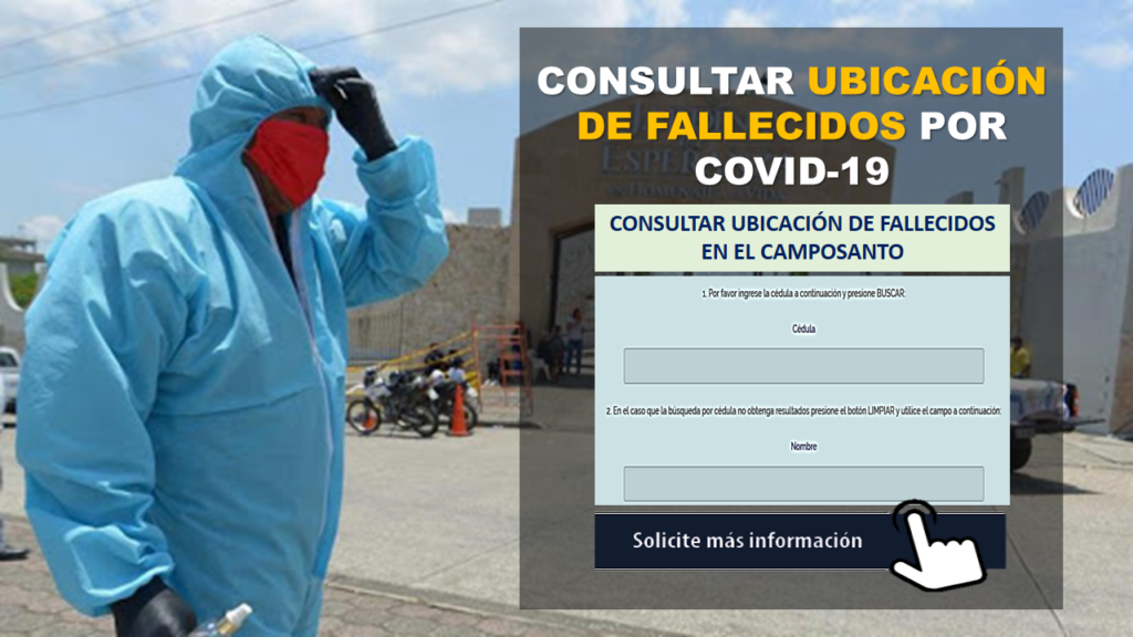 Consultar ubicación de fallecidos por Covid-19 en Ecuador