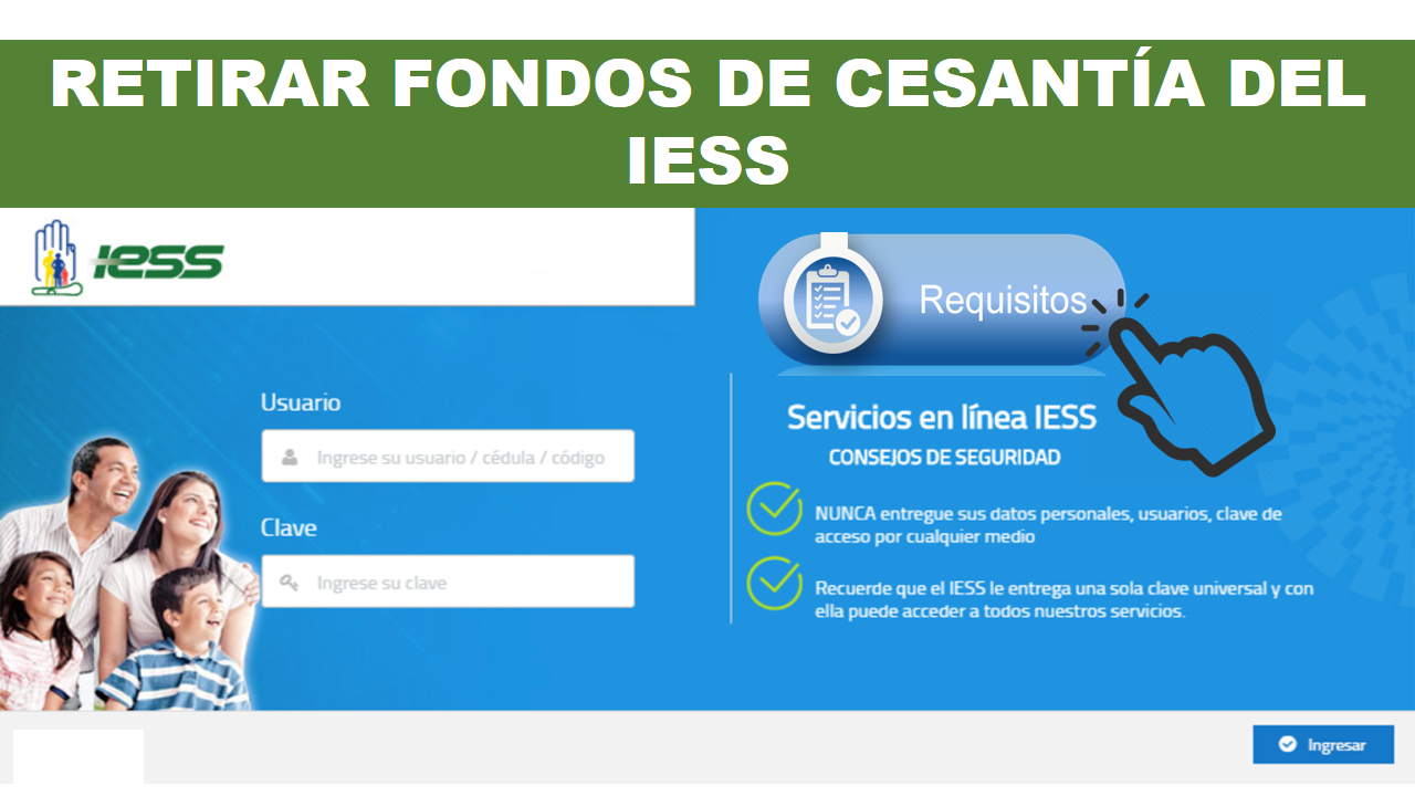 Retirar fondos de cesantía del IESS